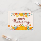 Happy Thanksgiving Kaart (Voorkant / Achterkant in situ)