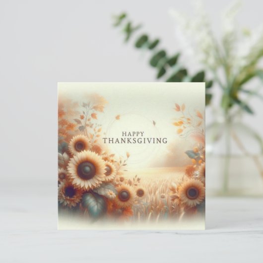 Happy Thanksgiving Kaart (Staand voorkant)