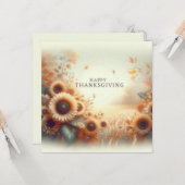 Happy Thanksgiving Kaart (Voorkant / Achterkant in situ)