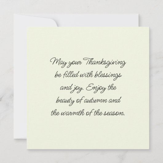 Happy Thanksgiving Kaart (Achterkant)