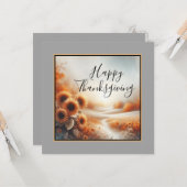 Happy Thanksgiving Kaart (Voorkant / Achterkant in situ)