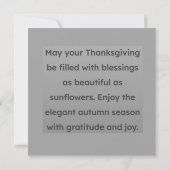 Happy Thanksgiving Kaart (Achterkant)