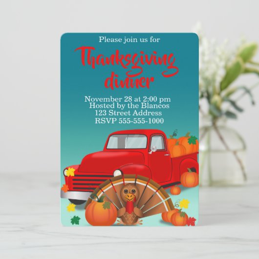 Happy Thanksgiving Kaart (Staand voorkant)