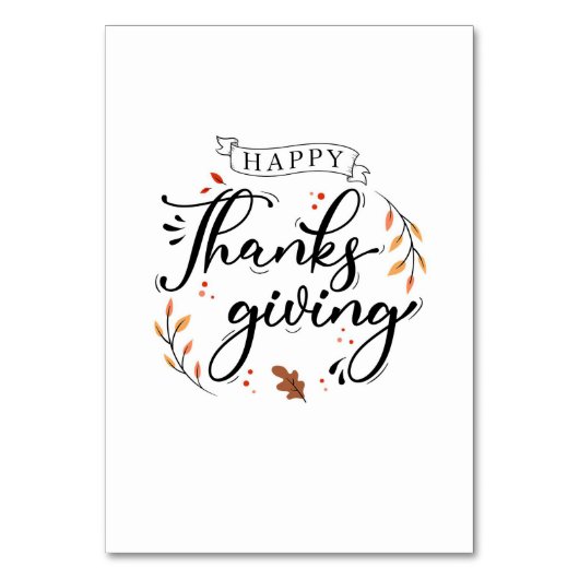 Happy Thanksgiving Kaart (Voorkant)