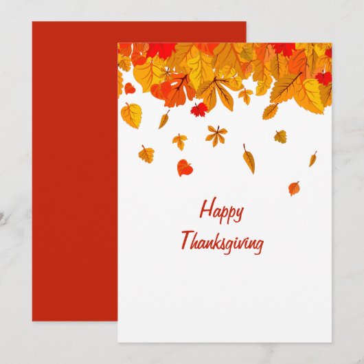 Happy Thanksgiving Kaart (Voorkant / Achterkant)