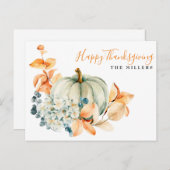 Happy Thanksgiving-kaart Briefkaart (Voorkant / Achterkant)
