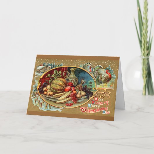 Happy Thanksgiving-kaart Feestdagen Kaart (Voorkant)