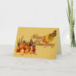 Happy Thanksgiving-kaart met gedicht Feestdagen Kaart
