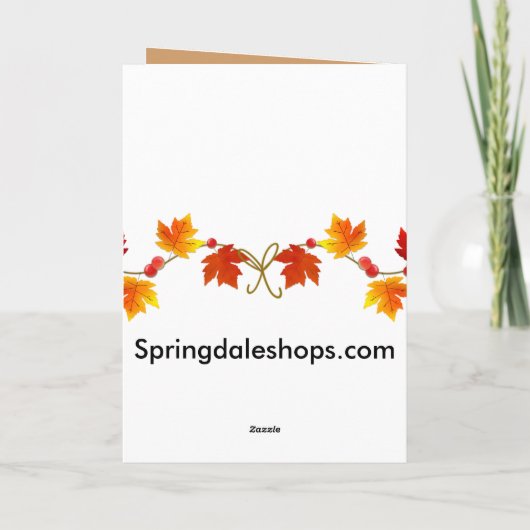 Happy Thanksgiving Kaarten (Achterkant)