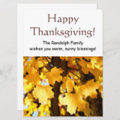 Happy Thanksgiving Kaarten Uitnodigingen Voeg Jouw (Voorkant / Achterkant)