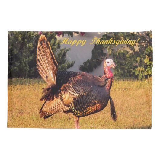 Happy Thanksgiving-kalkoen Kussensloop (Achterkant)