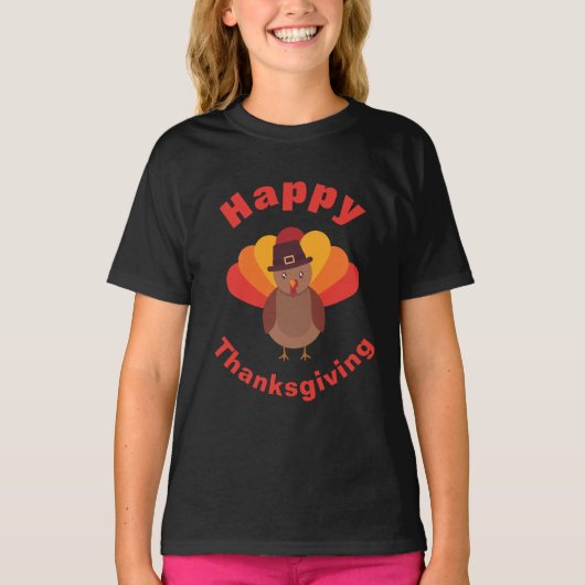 Happy Thanksgiving kalkoen T-shirt (Voorkant)