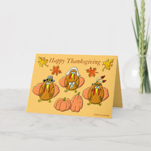Happy Thanksgiving kalkoenen Feestdagen Kaart