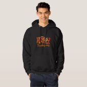 Happy Thanksgiving kalkoenen Herfst Hoodie (Voorkant volledig)