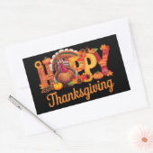 Happy Thanksgiving kalkoenen Herfst Rechthoekige Sticker (Envelop)