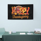Happy Thanksgiving kalkoenen Herfst Spandoek (Beurs)