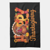 Happy Thanksgiving kalkoenen Herfst Theedoek (Verticaal)