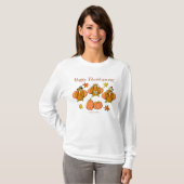 Happy Thanksgiving-kalkoenen T-shirt (Voorkant volledig)