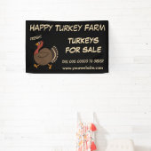 Happy Thanksgiving-kalkoenen voor verkoopbanner Spandoek (Insitu)