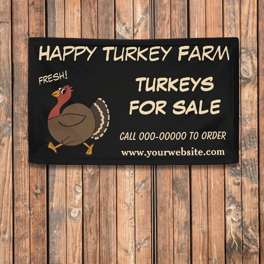 Happy Thanksgiving-kalkoenen voor verkoopbanner Spandoek