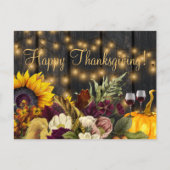 Happy Thanksgiving-kanonhout, bijtende groet Briefkaart (Voorkant)