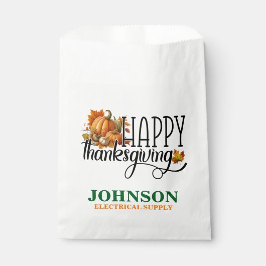 Happy Thanksgiving Kantoor Party Bedankzakje (Voorkant)