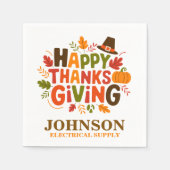 Happy Thanksgiving Kantoor Party Servet (Voorkant)