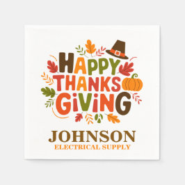 Happy Thanksgiving Kantoor Party Servet