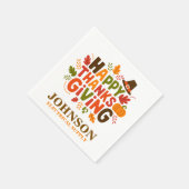 Happy Thanksgiving Kantoor Party Servet (Hoek)