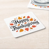 Happy Thanksgiving Kartonnen Onderzetters (Schuin)