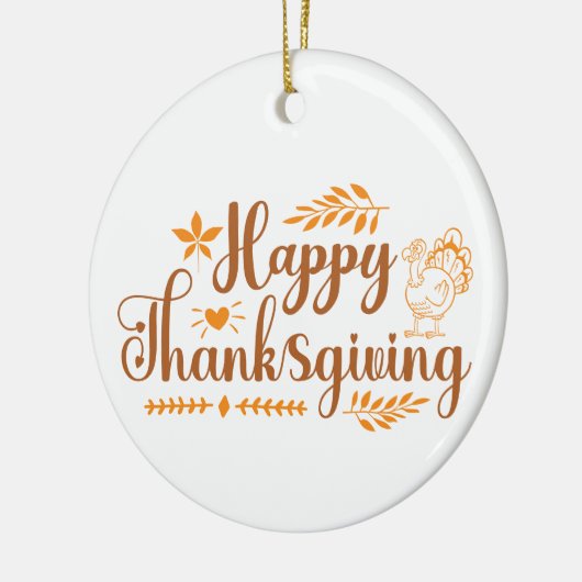 Happy Thanksgiving Keramisch Ornament (Links)