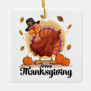 Happy Thanksgiving Keramisch Ornament