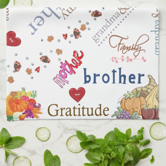 Happy Thanksgiving Keuken Handdoek Bless Home (Gevouwen)
