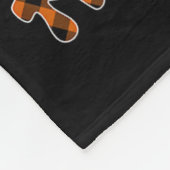 Happy Thanksgiving kikkerkostuum Turkije Fall Leav Fleece Deken (Hoek)