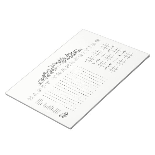 Happy Thanksgiving kinder activiteitspagina kleure Notitieblok (Schuin)