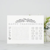 Happy Thanksgiving kinder pagina over tabelactivit (Staand voorkant)