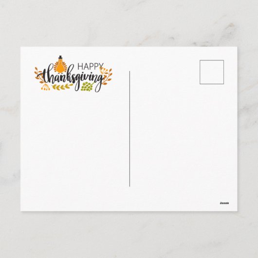 Happy Thanksgiving Kinderen achtergrond Feestdagenkaart (Achterkant)