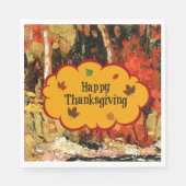 "Happy Thanksgiving"-kleuren in het najaar Servet (Voorkant)
