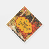 "Happy Thanksgiving"-kleuren in het najaar Servet (Hoek)