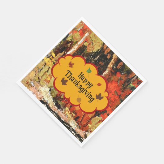 "Happy Thanksgiving"-kleuren in het najaar Servet (Hoek)