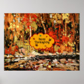 "Happy Thanksgiving", kleuren van de herfst, Poster (Voorkant)