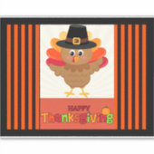 Happy Thanksgiving, kleurrijke groeten, Sticker (Voorkant)