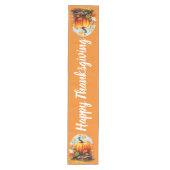 Happy Thanksgiving kleurrijke pompoen Medium Tafelloper (Voorkant)