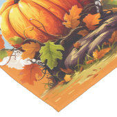 Happy Thanksgiving kleurrijke pompoen Medium Tafelloper (Hoek)