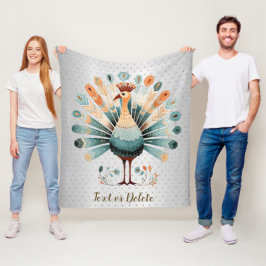 Happy Thanksgiving kleurrijke Turkije Golden Stars Fleece Deken