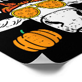 Happy Thanksgiving Koe Herfst Autumn Farmer Mannen Poster (Hoek)