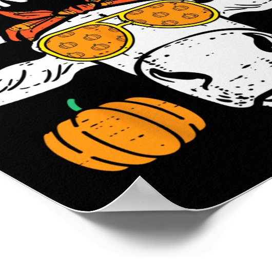 Happy Thanksgiving Koe Herfst Autumn Farmer Mannen Poster (Hoek)