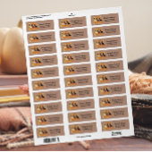 Happy Thanksgiving Labrador Silhouette Etiket