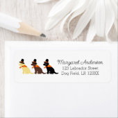 Happy Thanksgiving Labrador Silhouette Label (Insitu)