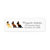 Happy Thanksgiving Labrador Silhouette Label (Voorkant)